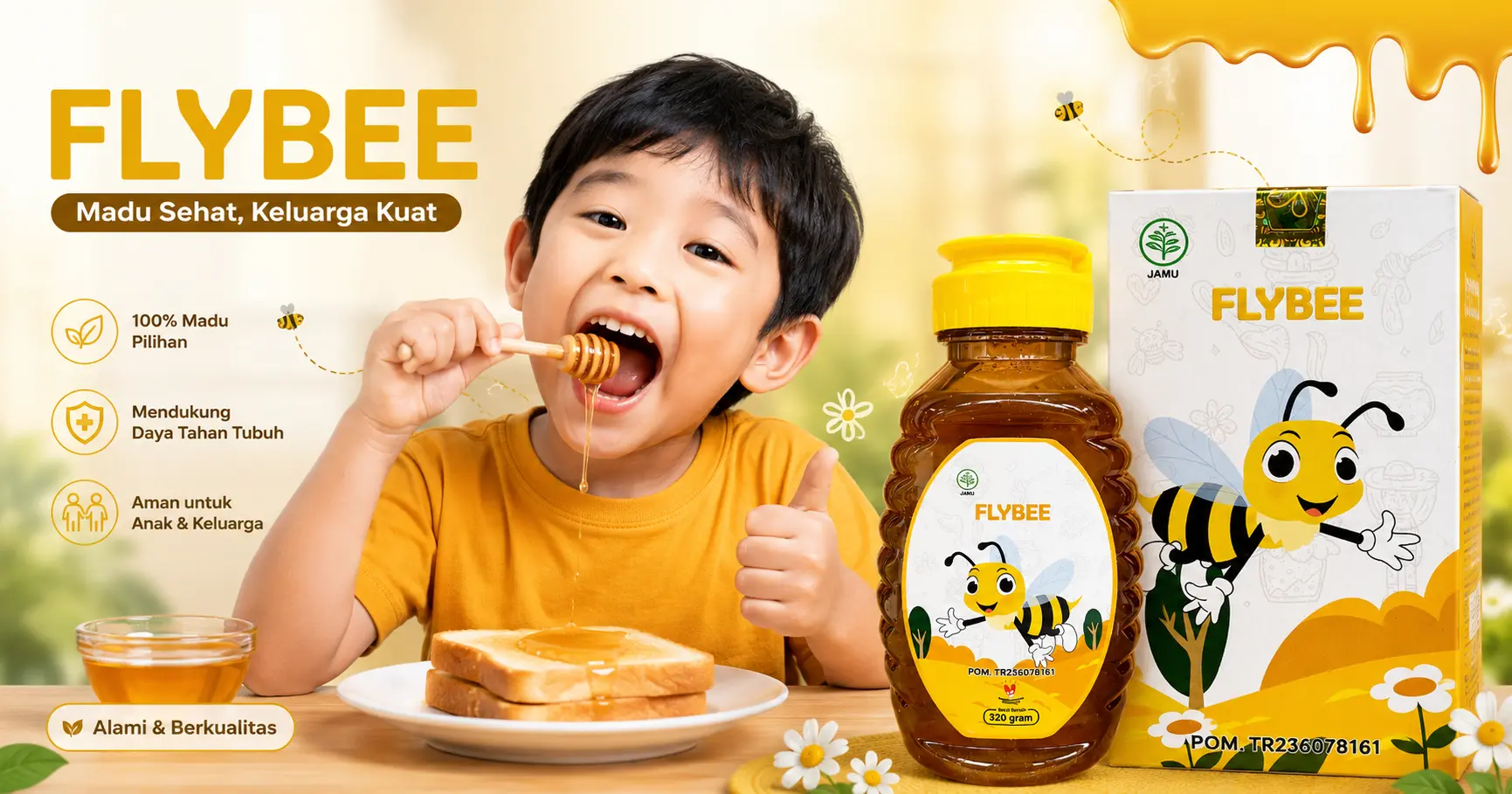 FLYBEE aman BPOM halal untuk anak dan keluarga
